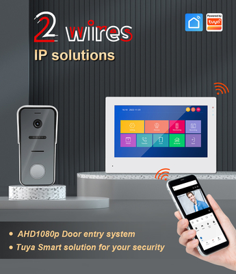 2-Wire IP/WiFi 7&quot; HD Touch Screen Video Intercom Door Phone with Unlock/Monitor/Record supplier