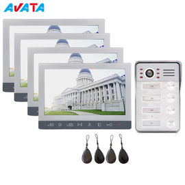 7&quot; TFT Wired Video doorbell Intercom interphone System for 4-Apartments supplier