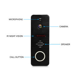 Metal Case Touch Button 7inch Video Door Phone Intercom with Picture Memory supplier