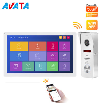 Wifi Color Door video intercom wireless video phone intercom door entry camera system with 10 Inch Monitor supplier