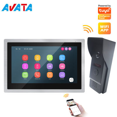 Touch Screen HD 10 Inches Interphone Home Security front Door video Intercom Video Doorbell wireless video door intercom supplier
