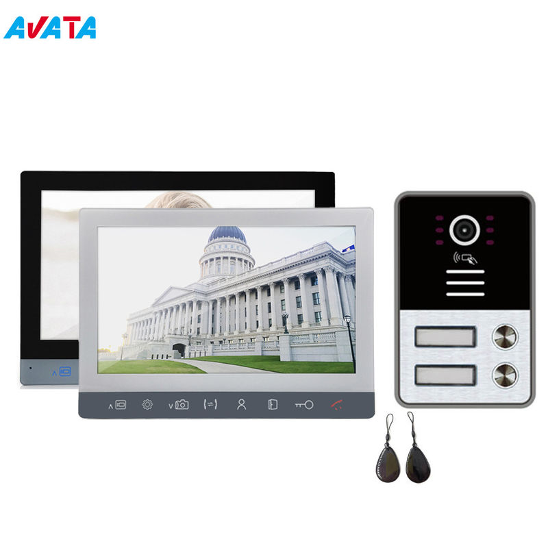 Multi Apartments Video Intercoms with 2 Buttons for 2 Family Video Door Phone supplier