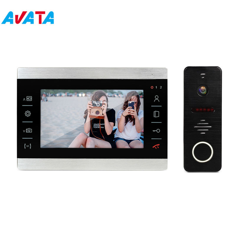 Metal Case Touch Button 7inch Video Door Phone Intercom with Picture Memory supplier