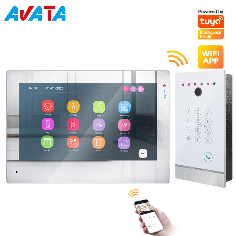 Tuya Smart Touchscreen WiFi intelligent access control System Video Doorphone with Card and Code Access Control supplier